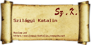 Szilágyi Katalin névjegykártya