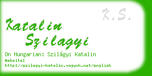 katalin szilagyi business card