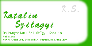 katalin szilagyi business card